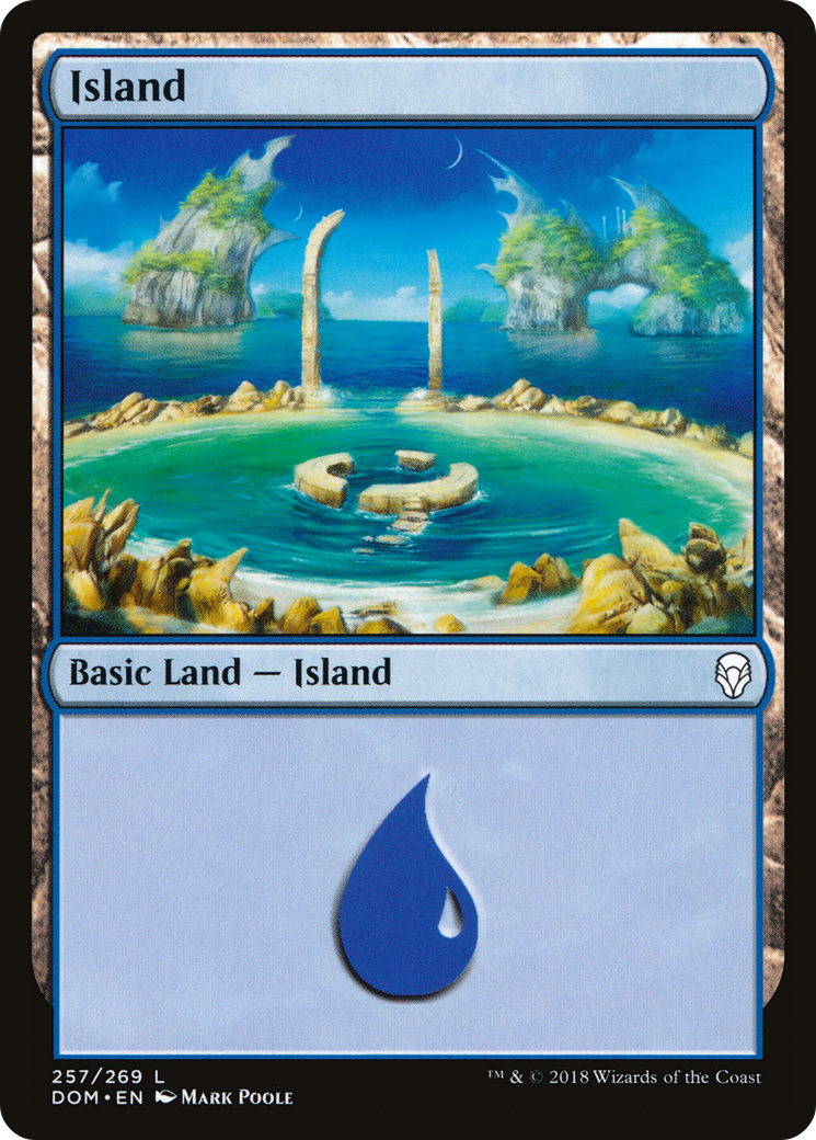 Island (DOM-257) [Dominaria] Foil