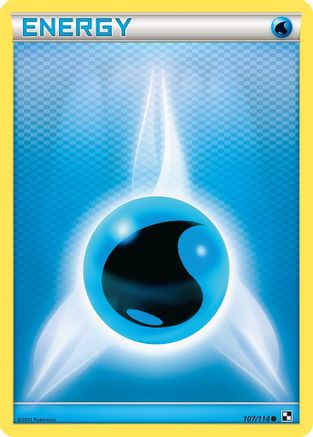 Water Energy (107/114) [Black and White] Reverse Holofoil - Common