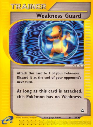 Weakness Guard (141/147) [Aquapolis] Reverse Holofoil - Uncommon