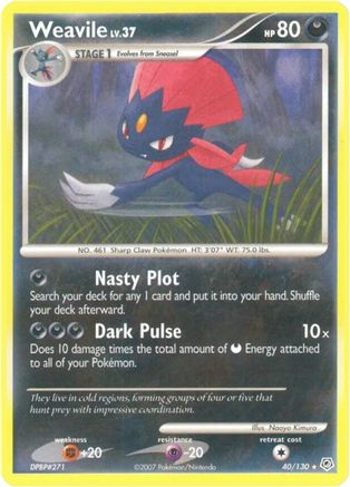 Weavile (40/130) [Diamond and Pearl] Reverse Holofoil - Rare