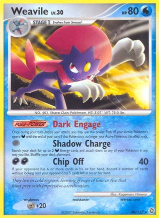 Weavile (40/132) [Secret Wonders] Reverse Holofoil - Rare