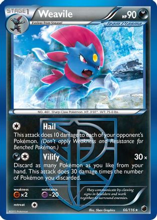 Weavile (Team Plasma) (66/116) [Plasma Freeze] - Rare
