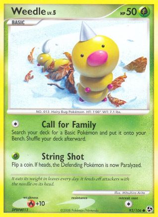 Weedle (093/106) [Great Encounters] Reverse Holofoil - Common