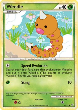 Weedle (69/95) [Unleashed] Reverse Holofoil - Common