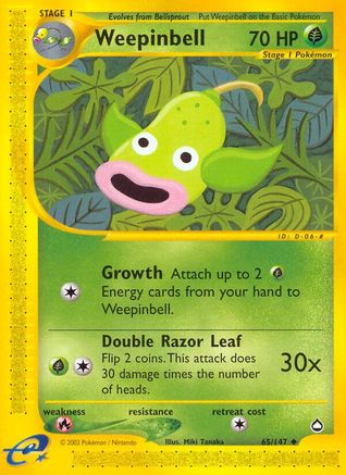 Weepinbell (65/147) [Aquapolis] - Uncommon