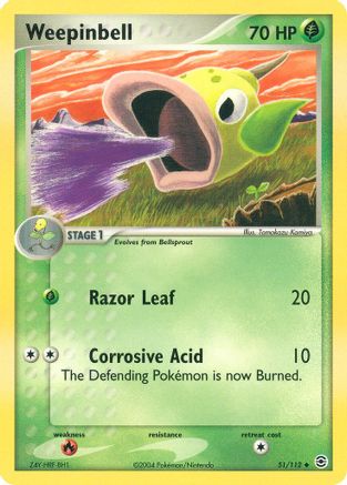 Weepinbell (51/112) [FireRed & LeafGreen] Reverse Holofoil - Uncommon