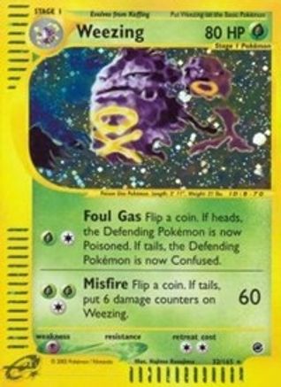 Weezing (32/165) [Expedition] Reverse Holofoil - Holo Rare