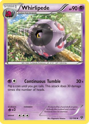 Whirlipede (52/146) [XY Base Set] Reverse Holofoil - Uncommon
