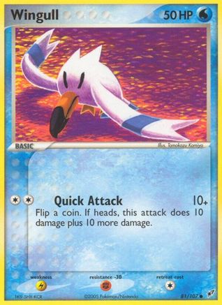 Wingull (081/107) [Deoxys] Reverse Holofoil - Common