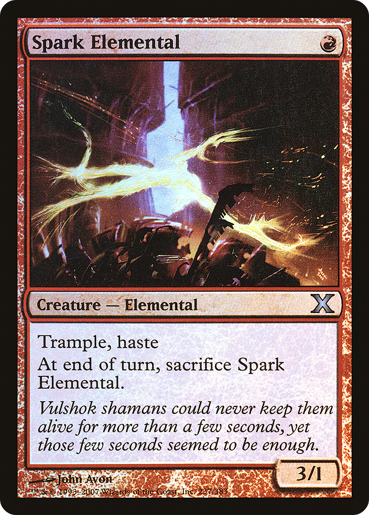 Spark Elemental (10E-237★) [Tenth Edition] Foil
