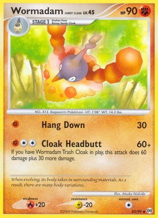 Wormadam Sandy Cloak (050/99) [Arceus] Reverse Holofoil - Uncommon
