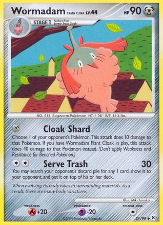 Wormadam Trash Cloak (051/99) [Arceus] Reverse Holofoil - Uncommon