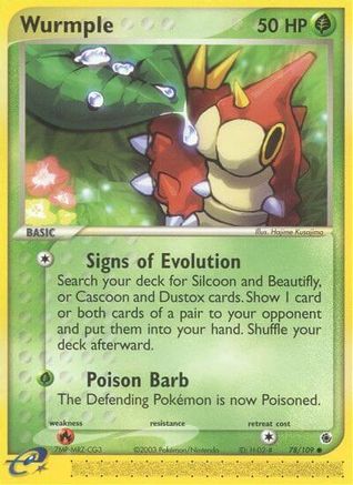 Wurmple (78/109) [Ruby and Sapphire] Reverse Holofoil - Common