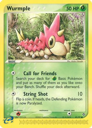Wurmple (081/97) [Dragon] Reverse Holofoil - Common