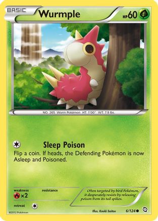 Wurmple (6/124) [Dragons Exalted] Reverse Holofoil - Common