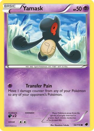 Yamask (54/116) [Plasma Freeze] Reverse Holofoil - Common