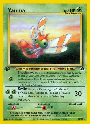 Yanma (36/75) [Neo Discovery] 1st Edition - Rare