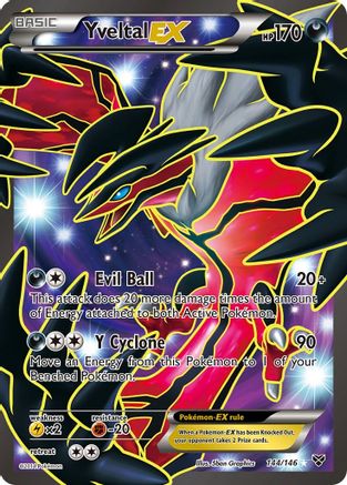 Yveltal EX (144 Full Art) (144/146) [XY Base Set] Holofoil - Ultra Rare