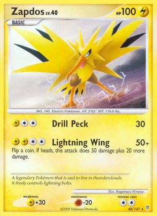 Zapdos (48/147) [Supreme Victors] Reverse Holofoil - Rare