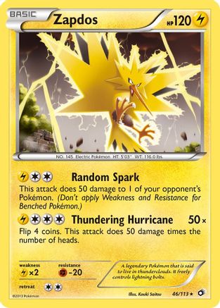Zapdos (046/113) [Legendary Treasures] Reverse Holofoil - Holo Rare