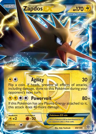 Zapdos EX (Team Plasma) (048/135) [Plasma Storm] Holofoil - Ultra Rare