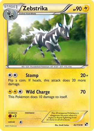 Zebstrika (42/114) [Black and White] - Uncommon