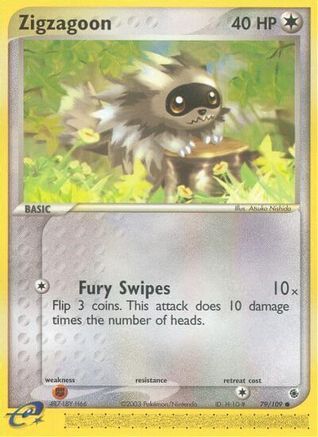 Zigzagoon (79/109) [Ruby and Sapphire] Reverse Holofoil - Common
