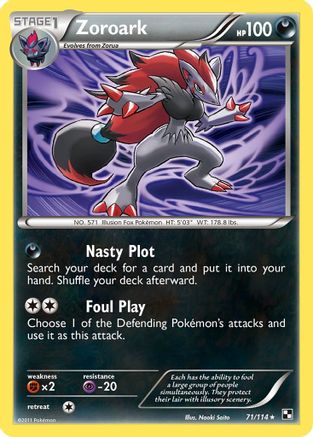 Zoroark (071/114) [Black and White] Reverse Holofoil - Holo Rare