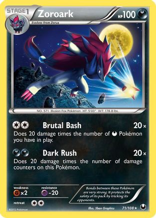 Zoroark (71/108) [Dark Explorers] Reverse Holofoil - Rare