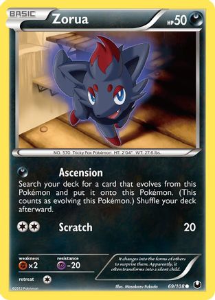 Zorua (69/108) [Dark Explorers] Reverse Holofoil - Common