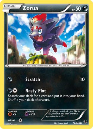 Zorua (72/146) [XY Base Set] Reverse Holofoil - Common