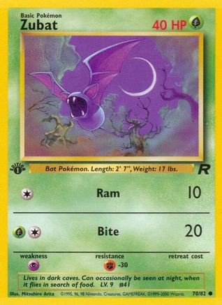 Zubat (070/82) [Team Rocket] 1st Edition - Common