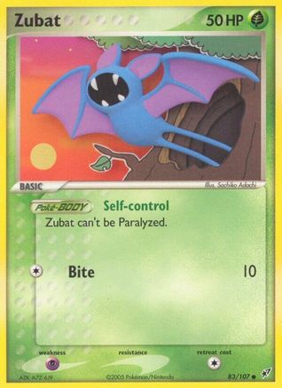 Zubat (083/107) [Deoxys] Reverse Holofoil - Common