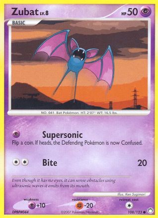 Zubat (108/123) [Mysterious Treasures] Reverse Holofoil - Common