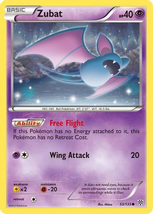 Zubat (53/135) [Plasma Storm] Reverse Holofoil - Common
