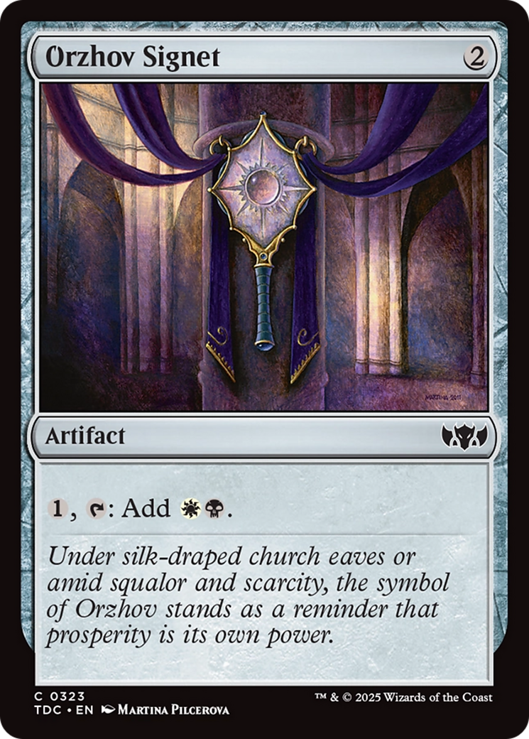 Orzhov Signet (TDC-323) [Commander: Tarkir: Dragonstorm]