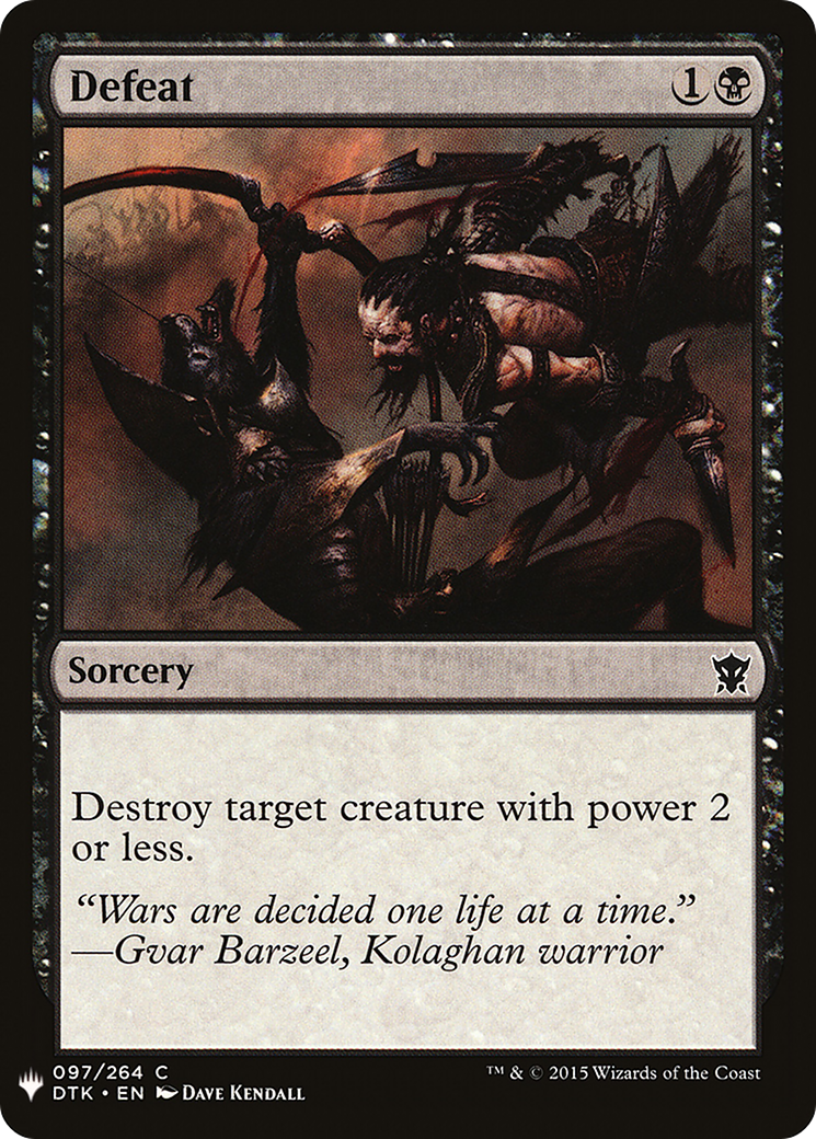Defeat (LIST-DTK-97) [The List]