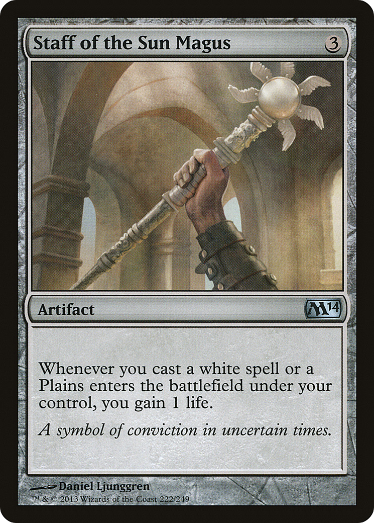 Staff of the Sun Magus (M14-222) [Magic 2014] Foil