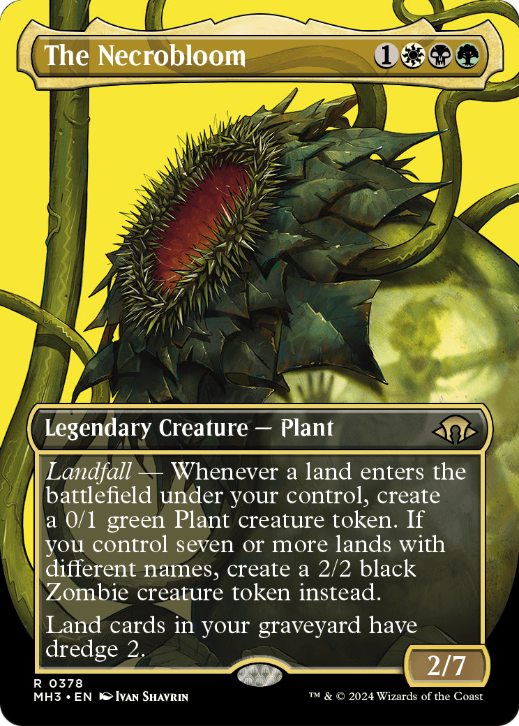 The Necrobloom (Borderless) (MH3-378) [Modern Horizons 3]