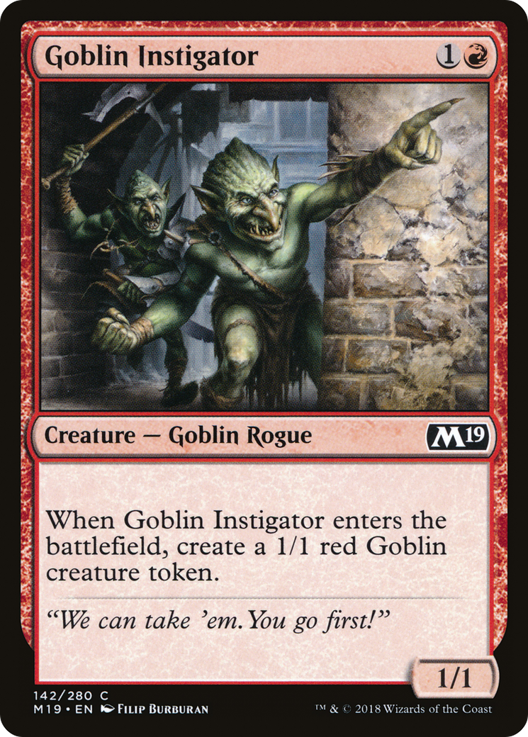 Goblin Instigator (M19-142) [Core Set 2019]