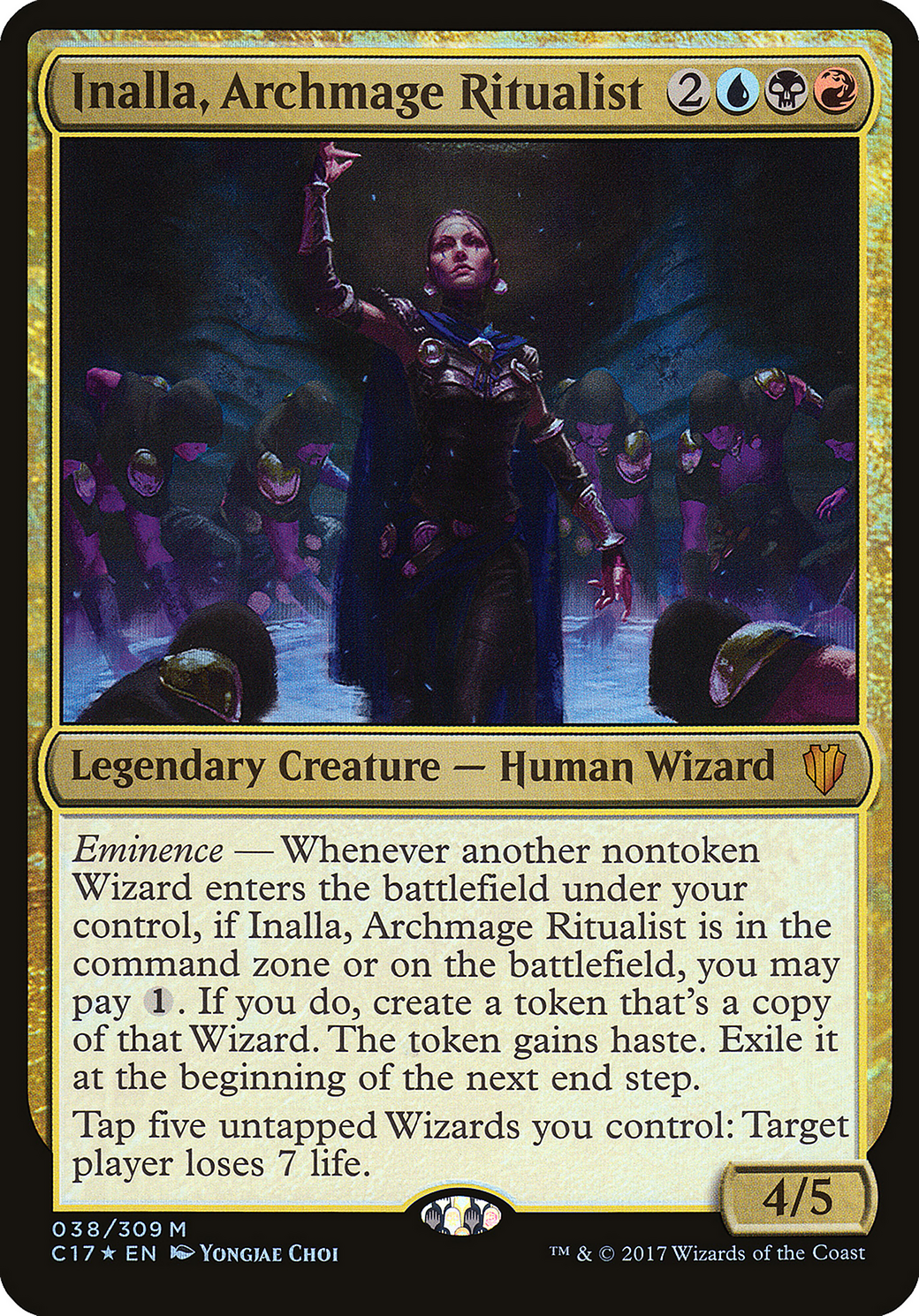 Inalla, Archmage Ritualist (Commander 2017) (OVER-038) [Commander 2017 Oversized] Foil