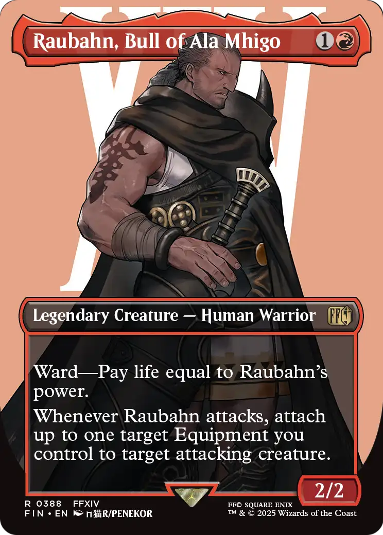 Raubahn, Bull of Ala Mhigo (Borderless) (FIN-388) [FINAL FANTASY] Foil