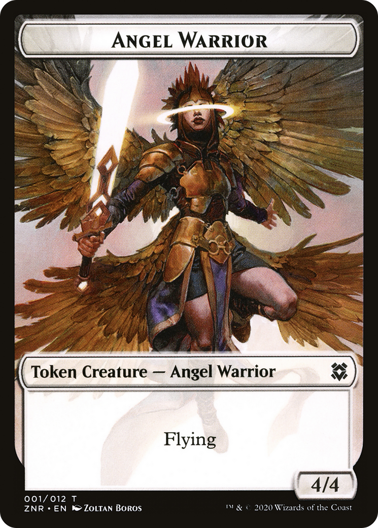 Angel Warrior (TZNR-001) [Zendikar Rising Tokens] Foil
