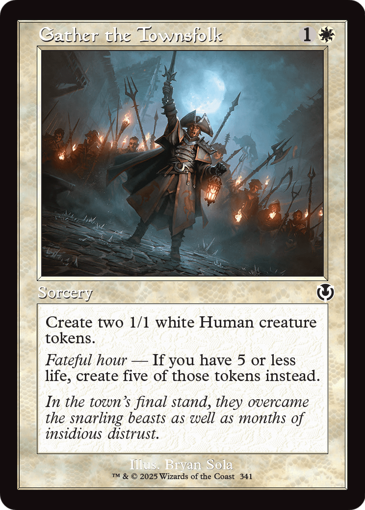 Gather the Townsfolk (Retro Frame) (INR-341) [Innistrad Remastered] Foil