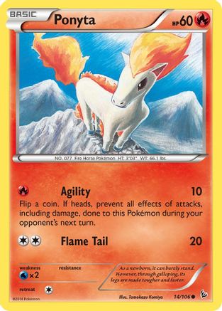 Ponyta (014/106) [XY  Flashfire] Reverse Holofoil - Common