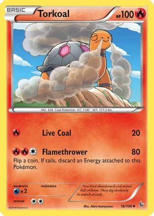Torkoal (016/106) [XY  Flashfire] Reverse Holofoil - Uncommon