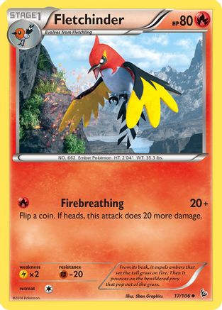 Fletchinder (017/106) [XY  Flashfire] - Uncommon