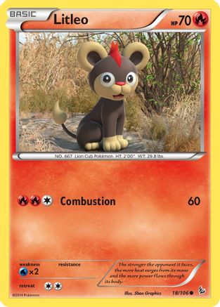 Litleo (018/106) [XY  Flashfire] Reverse Holofoil - Common