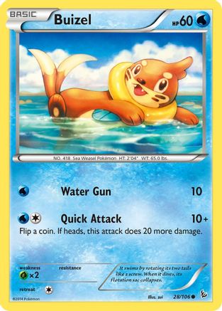 Buizel (028/106) [XY  Flashfire] Reverse Holofoil - Common