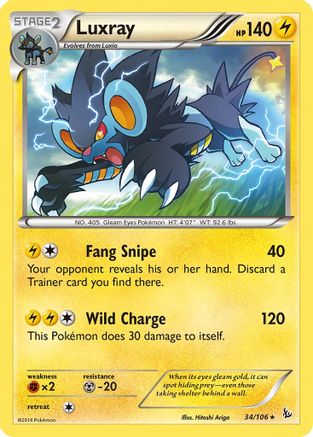 Luxray (034/106) [XY  Flashfire] Reverse Holofoil - Rare